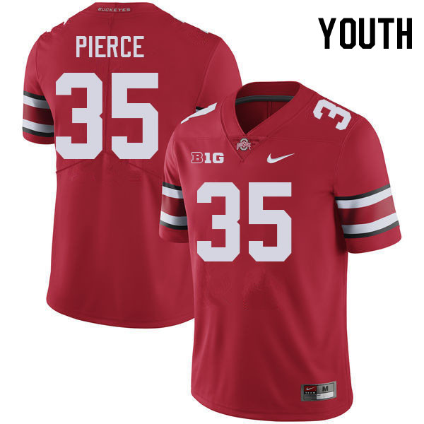 Youth #35 Payton Pierce Ohio State Buckeyes College Football Jerseys Stitched-Red